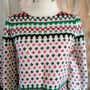 Women Sweater Christmas Holiday Mock Neck